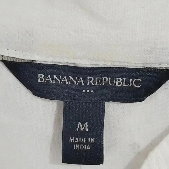 NWT. Banana Republic Women's Eyelet Tunic Dress M V-Neck Belted 26CT - Picture 5 of 10